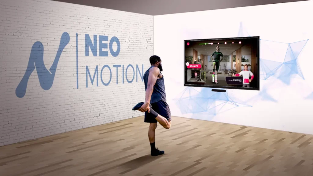 Solution immersive à deux écrans pour rééducation ludique et interactive.